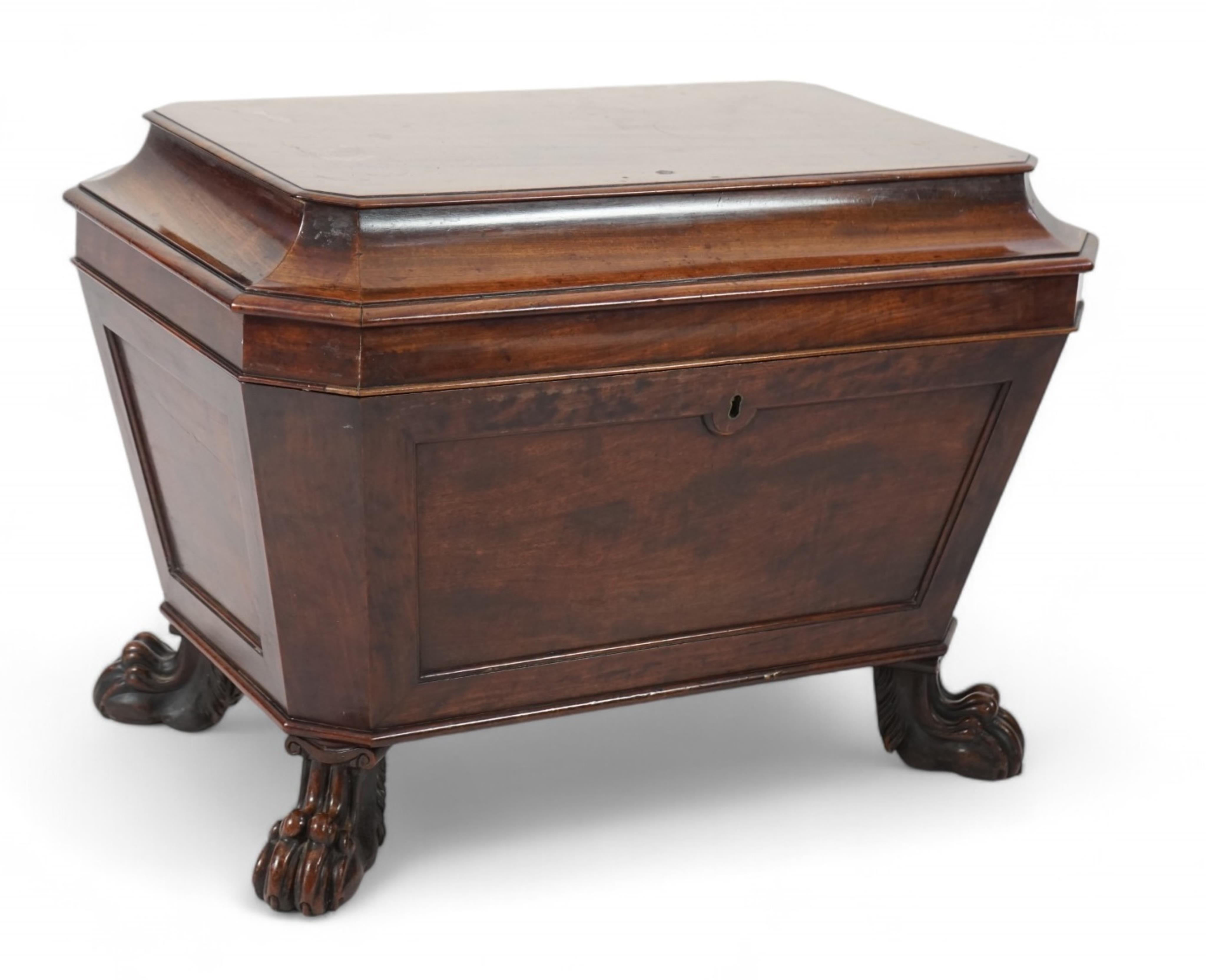 A Regency mahogany sarcophagus wine cooler